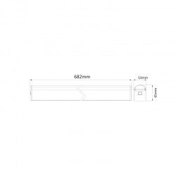 CHROME WALL LUMINAIRE SMD LED 15W 1300Lm 4000K 120° 230V IP44