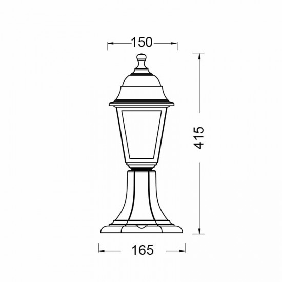 4S PLASTIC FLOOR GARDEN RUST LUMINAIRE 40,5CM E27 IP44