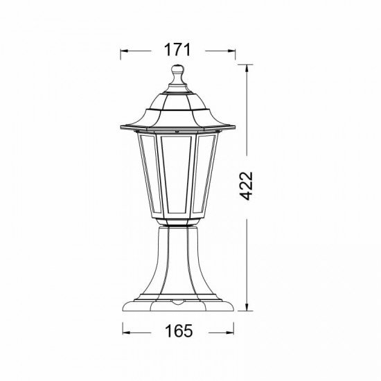6S PLASTIC FLOOR GARDEN RUST LUMINAIRE 41CM E27 IP44 6S PLASTIC FLOOR GARDEN RUST LUMINAIRE 41CM E27 IP44