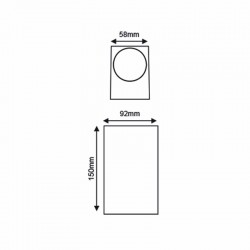 GU10 WALL LUMINAIRE PLASTIC 230V AC WHITE IP65 MAX.2X3W LED GU10 WALL LUMINAIRE PLASTIC 230V AC WHITE IP65 MAX.2X3W LED