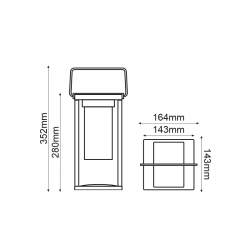 ^LED SMD TABLE BATTERY LUMINAIRE 3W 150LM 180° 3.000K DARK GREY CRI80 IP54