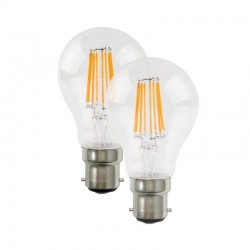 LED FILAMENT A60 B22 230V 7W 4.000K 360° 620Lm Ra80 DUO PACK LED FILAMENT A60 B22 230V 7W 4.000K 360° 620Lm Ra80 DUO PACK