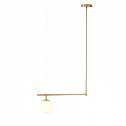 ^ΚΡΕΜΑΣΤΟ Φ/Σ 1ΧΕ27 ΜΕΤΑΛΛΙΚΟ+ΟΠΑΛ ΓΥΑΛΙ 56X15XH115CM THETIS