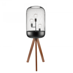 ^ΕΠΙΔΑΠΕΔΙΟ Φ/Σ 3ΧΕ27 ΜΑΥΡΟ ΜΕΤΑΛΛΙΚΟ+ΞΥΛΟ D54XH130CM PAROT