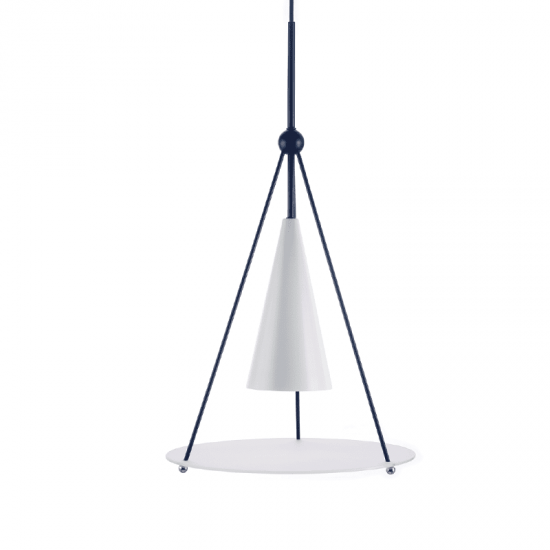 ^ΚΡΕΜΑΣΤΟ Φ/Σ 1ΧΕ27 ΛΕΥΚΟ+ΜΑΥΡΟ ΜΕΤ/ΚΟ+ΓΥΑΛΙ D33XH130CM TEMPLE