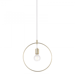 ΚΡΕΜΑΣΤΟ Φ/Σ 1ΧΕ27 ΜΕΤΑΛΛΙΚΟ ΟΡΕΙΧΑΛΚΟ ΚΥΚΛΟΣ Φ35CM TWIGGY