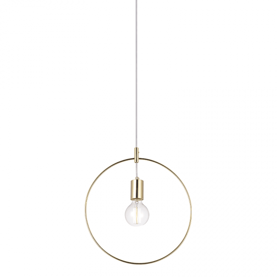 ΚΡΕΜΑΣΤΟ Φ/Σ 1ΧΕ27 ΜΕΤΑΛΛΙΚΟ ΟΡΕΙΧΑΛΚΟ ΚΥΚΛΟΣ Φ35CM TWIGGY