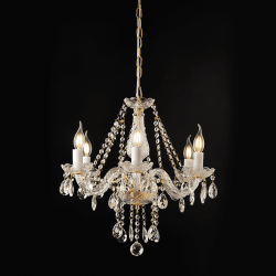 ^ΚΡΕΜ Φ/Σ 6ΧΕ14 ΔΙΑΦΑΝΟ ΚΡΥΣΤΑΛΛΟ+ΧΡΥΣΟ ΜΕΤΑΛ  Φ51ΧH162CM GLADIOLO