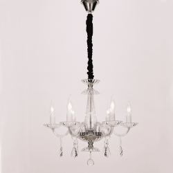 ^ΚΡΕΜΑΣ Φ/Σ 6ΧΕ14 ΔΙΑΦΑΝΟ ΚΡΥΣΤΑΛΛΟ+ΧΡΩΜΙΟ ΜΕΤΑΛΛΟ Φ53ΧH173CM LOMPELIA