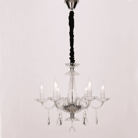 ^ΚΡΕΜΑΣ Φ/Σ 6ΧΕ14 ΔΙΑΦΑΝΟ ΚΡΥΣΤΑΛΛΟ+ΧΡΩΜΙΟ ΜΕΤΑΛΛΟ Φ53ΧH173CM LOMPELIA