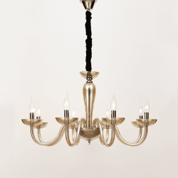 ^ΚΡΕΜΑΣΤΟ Φ/Σ 8ΧΕ14 COGNAC ΚΡΥΣΤΑΛΛΟ+ΧΡΩΜΙΟ ΜΕΤΑΛΛΟ Φ79ΧΗ168C LUNARIA