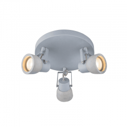 ΕΠΙΤΟΙΧΟ Φ/Σ 3ΧGU10 ΤΣΙΜΕΝΤΟ+ΜΕΤΑΛΛΟ Φ23ΧΗ16,5CM PEPPER