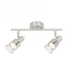 ΣΠΟΤ ΙΙ ΝΙΚΕΛ ΜΕ ΔΙΑΦΑΝΟ ΓΥΑΛΙ 2 Χ GU10 PLATINUM