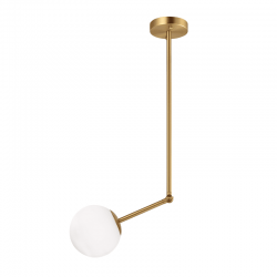 ΚΡΕΜΑΣΤΟ Φ/Σ 1ΧΕ27 ΜΕΤΑΛΛΙΚΟ+ΟΠΑΛ ΓΥΑΛΙ Φ15ΧΗ80CM THETIS