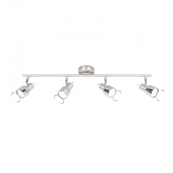 ΣΠΟΤ ΙΙΙΙ ΝΙΚΕΛ ΜΕ ΔΙΑΦΑΝΟ ΓΥΑΛΙ 4 Χ GU10 PLATINUM