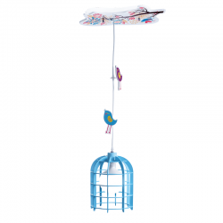 ΚΡΕΜΑΣΤΟ Φ/Σ 1ΧΕ27 ΠΑΙΔΙΚΟ ΠΟΥΛΑΚΙΑ ΓΑΛΑΖΙΟ 36Χ20ΧΗ80CM FORET