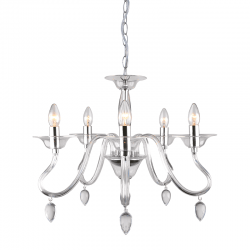 ΚΡΕΜΑΣΤΟ ΑΚΡΥΛΙΚΟ ΔΙΑΦΑΝΟ 5Χ40W Ε14 53x H43cm FIRENZE