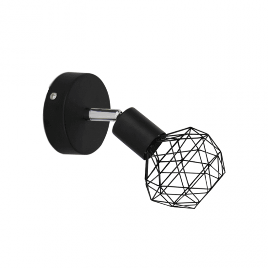 ΣΠΟΤ I 1XE14 ΜΑΥΡΟ ΠΛΕΓΜΑ 12,5X9,5X15,5CM ALADDIN ΣΠΟΤ I 1XE14 ΜΑΥΡΟ ΠΛΕΓΜΑ 12,5X9,5X15,5CM ALADDIN