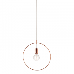 ΚΡΕΜΑΣΤΟ Φ/Σ 1ΧΕ27 ΜΕΤΑΛΛΙΚΟ ΧΑΛΚΙΝΟ ΚΥΚΛΟΣ Φ36XH120CM TWIGGY