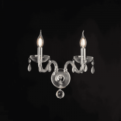 ΕΠΙΤΟΙΧΟ Φ/Σ 2ΧΕ14 ΔΙΑΦΑΝΟ ΚΡΥΣΤΑΛΛΟ+ΧΡΩΜΙΟ ΜΕΤΑΛΛΟ 38X31CM TULIA