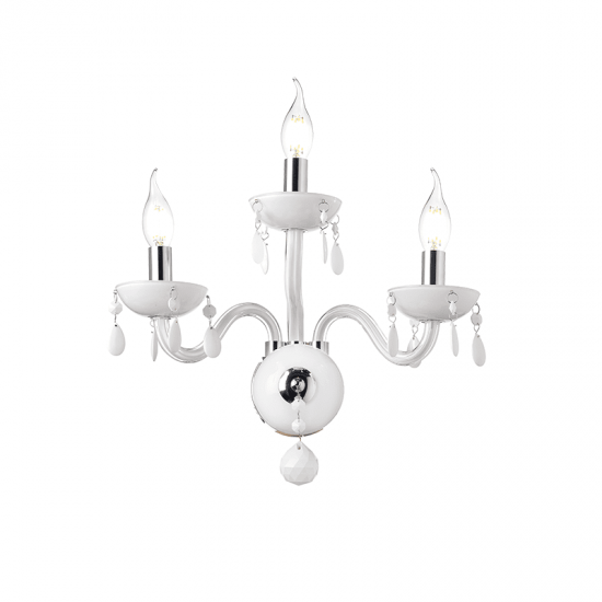 ΕΠΙΤΟΙΧΟ Φ/Σ 3ΧΕ14 ΛΕΥΚΟ ΚΡΥΣΤΑΛΛΟ+ΧΡΩΜΙΟ ΜΕΤΑΛΛΟ 38X40CM TULIA