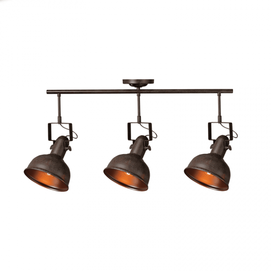 ΟΡΟΦΗΣ Φ/Σ 3ΧΕ27 ΜΕΤΑΛΛΙΚΟ ΣΚΟΥΡΙΑ Φ18X80XH41cm RIVIERA