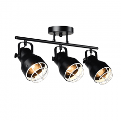 ΟΡΟΦΗΣ Φ/Σ 3ΧΕ27 ΜΕΤΑΛΛΙΚΟ ΜΑΥΡΟ ΠΛΕΓΜΑ ΛΕΥΚΟ Φ10Χ50XH28cm DAKOTA