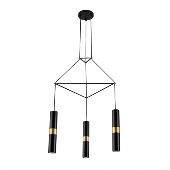 ΚΡΕΜΑΣΤΟ Φ/Σ 3XGU10 ΜΑΥΡΟ ΜΕΤΑΛΛΙΚΟ 56X49XH150CM DA VINCI