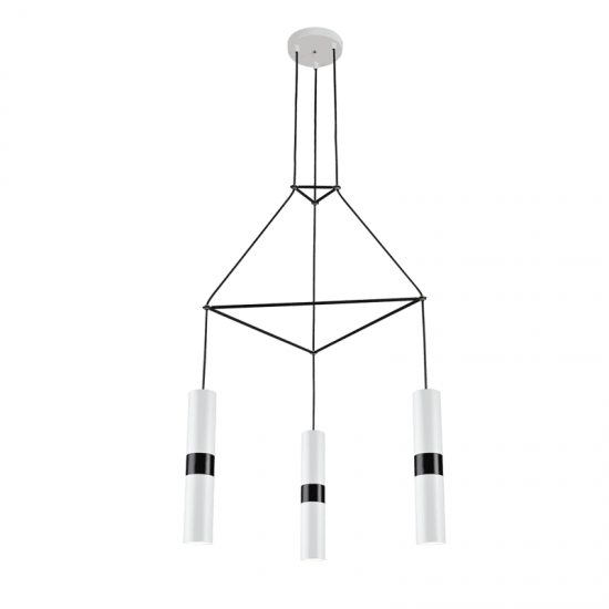 ΚΡΕΜΑΣΤΟ Φ/Σ 3XGU10 ΛΕΥΚΟ ΜΕΤΑΛΛΙΚΟ 56X49XH150CM DA VINCI