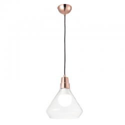 ΚΡΕΜΑΣΤΟ Φ/Σ 1ΧΕ27 ΓΥΑΛΙ+ΧΑΛΚΙΝΟ ΜΕΤΑΛΛΙΚΟ Φ24ΧΗ120CM CIELOS