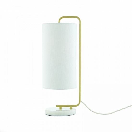 ΕΠΙΤΡΑΠΕΖΙΟ Φ/Σ 1XE27 OSAKA ΧΡΥΣΟ ΜΕΤ/ΚΟ+ΛΕΥΚΟ ΑΜΠΑΖΟΥΡ-ΜΑΡΜΑΡΟ IP20 20,4X18XH51CM