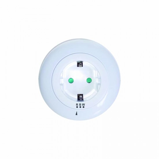 LED ΛΑΜΠΑΚΙ ΝΥΚΤΟΣ 0,5W ΜΕ ΠΡΙΖΑ ΣΟΥΚΟ,ΑΙΣΘΗΤΗΡΑ,ΛΕΥΚΟ/ΜΠΛΕ/ΚΟΚΚΙΝΟ ΦΩΣ,ΛΕΥΚΟ ΠΛΑΣΤΙΚΟ 230V IP20