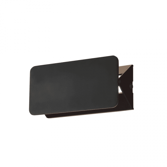 ΕΠΙΤΟΙΧΟ Φ/Σ LED 5W 3000K ΑΛΟΥΜΙΝΙΟ ΜΑΥΡΟ 16X8X5,5CM PYRAMID