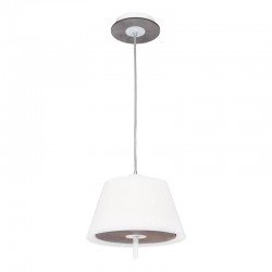 ΚΡΕΜ Φ/Σ 1ΧE27 ΑΠΟΧ ΤΣΙΜ MDF+ΛΕΥΚ ΜΕΤΑΛΛΟ+ΥΦΑΣΜ Φ28ΧΗ80CM