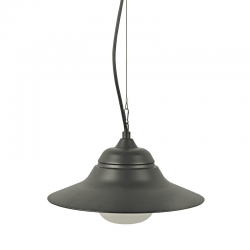 ^ΜΑΥΡΟ ΚΡΕΜΑΣΤΟ ΦΩΤΙΣΤΙΚΟ JULIE 1XE27 IP44 ΜΕ ΟΠΑΛ ΓΥΑΛΙ