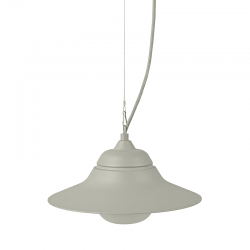 ^ΓΚΡΙ ΚΡΕΜΑΣΤΟ ΦΩΤΙΣΤΙΚΟ JULIE 1XE27 IP44 ΜΕ ΟΠΑΛ ΓΥΑΛΙ