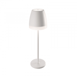 ^LED SMD TABLE BATTERY LUMINAIRE 2W 150LM 38° 3.000K MATT WHITE CRI80 IP54