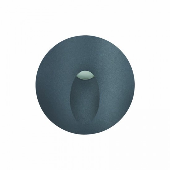 ^LED HP WALL RECESSED LUMINAIRE 3W 55LM 230VAC 3.000K DARK GREY CRI80 IP65 30.000HRS(INSTAL BOX INC)