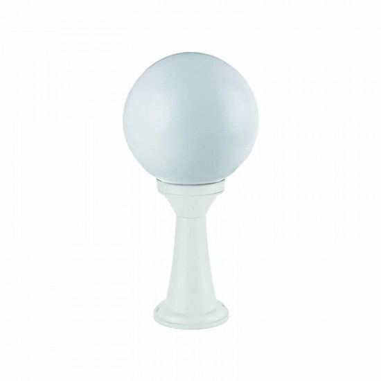 PLASTIC FLOOR GARDEN WHITE LUMINAIRE 41CM Φ200 E27 IP44 PLASTIC FLOOR GARDEN WHITE LUMINAIRE 41CM Φ200 E27 IP44