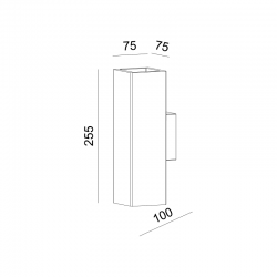 ^ΓΥΨΙΝΟ ΕΠΙΤΟΙΧΟ Φ/Σ 2XGU10 ILE Φ7,5x10x25CM