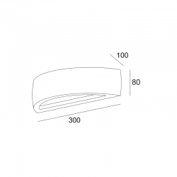 ^ΓΥΨΙΝΟ ΕΠΙΤΟΙΧΟ Φ/Σ 1XE14 MEIO 30x9,8x8CM