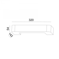 ^ΓΥΨΙΝΟ ΕΠΙΤΟΙΧΟ Φ/Σ 1XR7S118mm FOGA 32x14,2x5,4CM