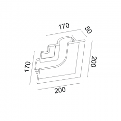 ^ΓΥΨΙΝΟ TRIMLESS ΦΩΤΙΣΤΙΚΟ ANDIE ΔΕΞΙΑ ΓΩΝΙΑ 20x20x5CM ^ΓΥΨΙΝΟ TRIMLESS ΦΩΤΙΣΤΙΚΟ ANDIE ΔΕΞΙΑ ΓΩΝΙΑ 20x20x5CM