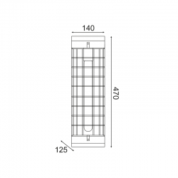 ^ΕΠΙΤΟΙΧΟ Φ/Σ 1ΧΕ27 ΞΥΛΟ+ΜΑΥΡΟ ΜΕΤΑΛΛΟ 14X13XH47CM TESLA