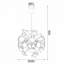 ΚΡΕΜΑΣΤΟ Φ/Σ 4ΧΕ14 ΠΑΙΔΙΚΟ ΔΙΑΣΤΗΜΑ Φ35ΧΗ80CM SPACE