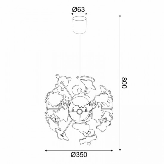 ΚΡΕΜΑΣΤΟ Φ/Σ 4ΧΕ14 ΠΑΙΔΙΚΟ ΔΙΑΣΤΗΜΑ Φ35ΧΗ80CM SPACE