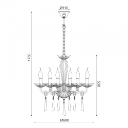 ^ΚΡΕΜΑΣΤΟ Φ/Σ 6ΧΕ14 ΔΙΑΦΑΝΟ ΚΡΥΣΤΑΛΛΟ+ΧΡΥΣΟ ΜΕΤΑΛΛ Φ54ΧΗ178CM VIOLET