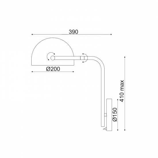 ΕΠΙΤΟΙΧΟ Φ/Σ 1ΧΕ27 ΜΕΤΑΛΛΙΚΟ 25Χ30ΧΗ42CM OCEANUS