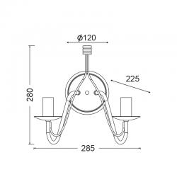ΜΕΤΑΛΛΙΚΗ ΑΠΛΙΚΑ 2XE14 ΚΑΦΕ 28,5Χ22,5ΧΗ28cm PALMYRA
