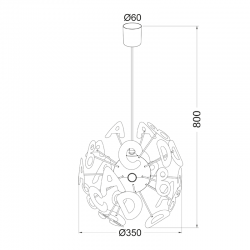 ΚΡΕΜΑΣΤΟ ΠΑΙΔΙΚΟ ΓΡΑΜΜΑΤΑ 3X40W E14 Φ35 SCHOOL